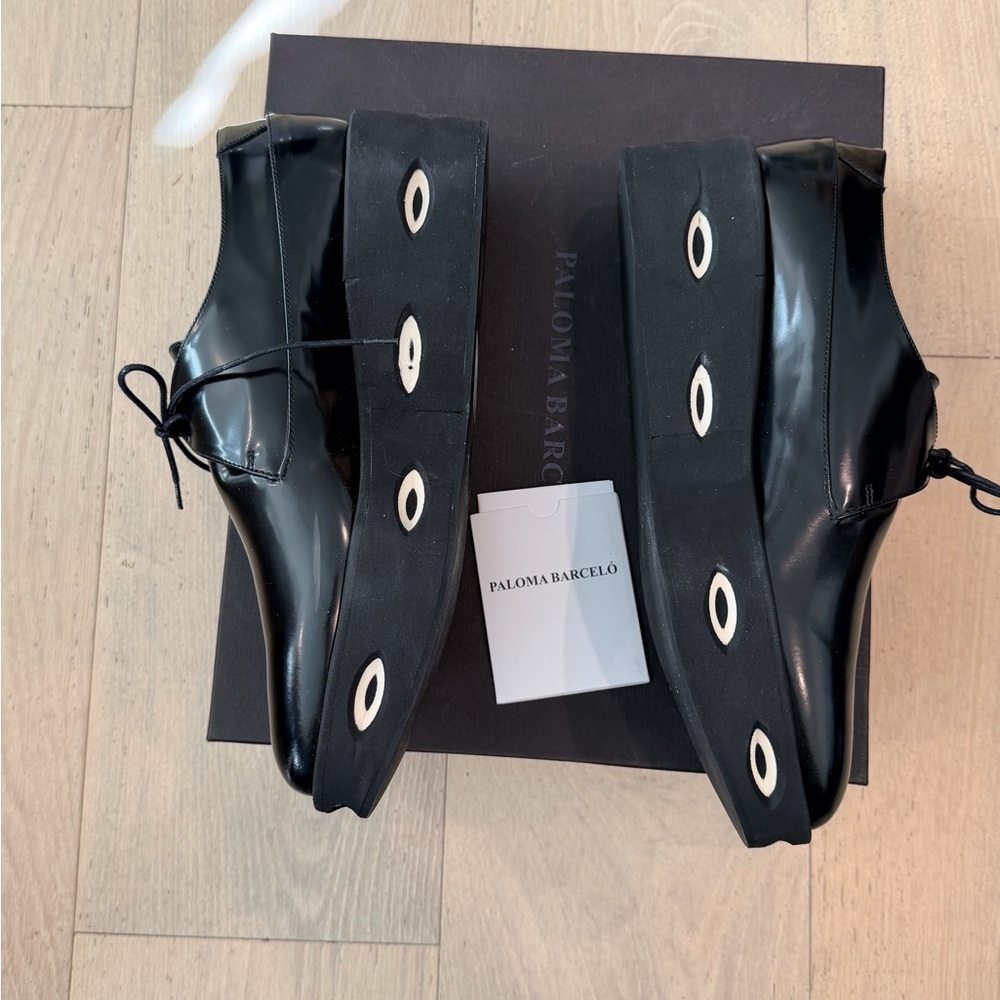 Paloma Barcelo Black and White Loafers